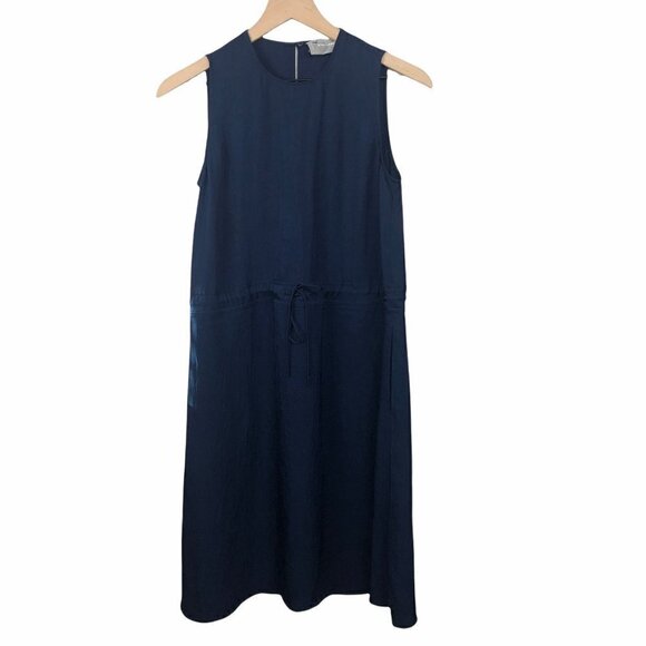 Everlane Japanese GoWeave Light Drawstring Dress Navy Blue - Picture 1 of 5